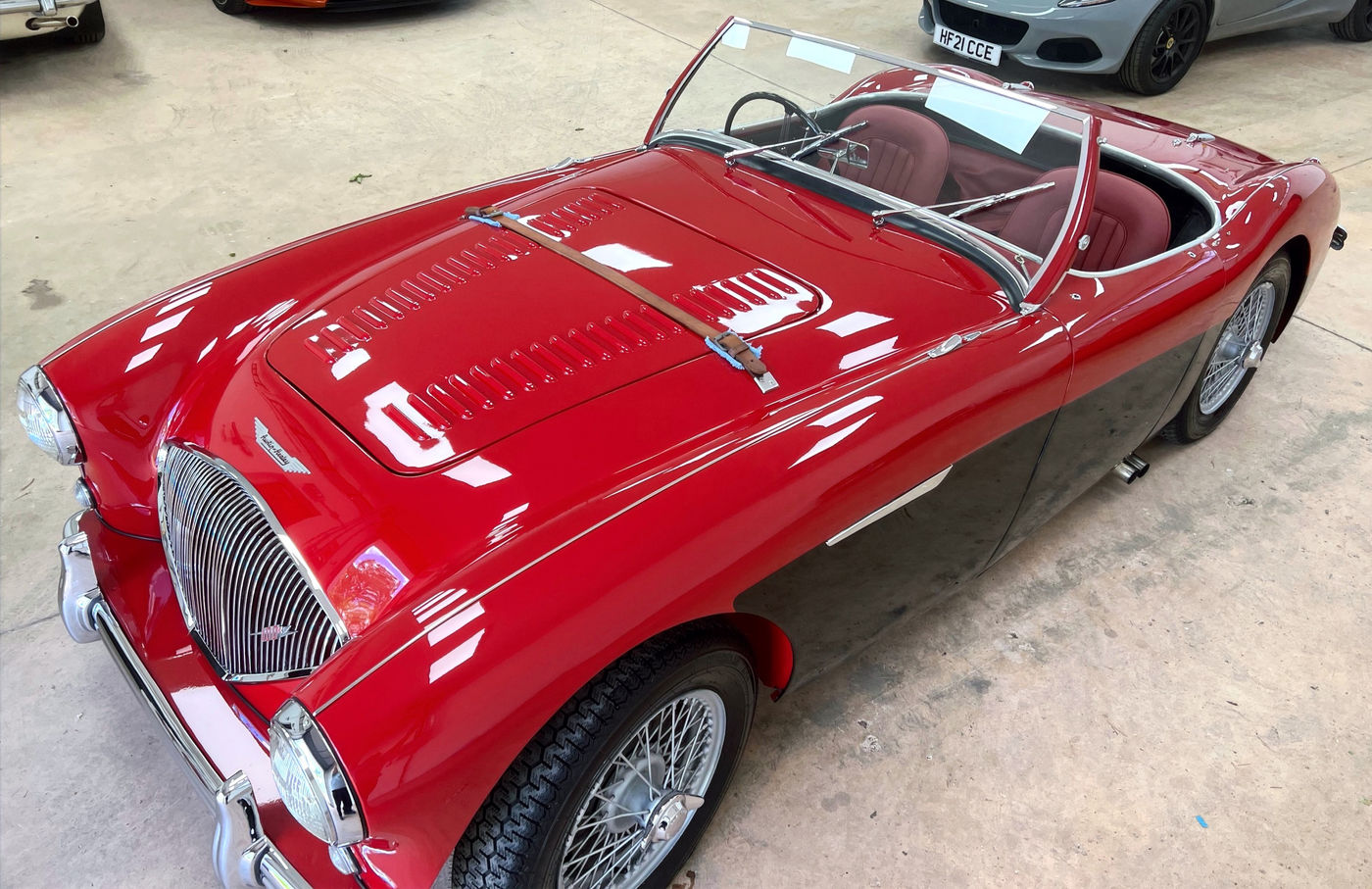 Austin Healey 100M detailed for a show