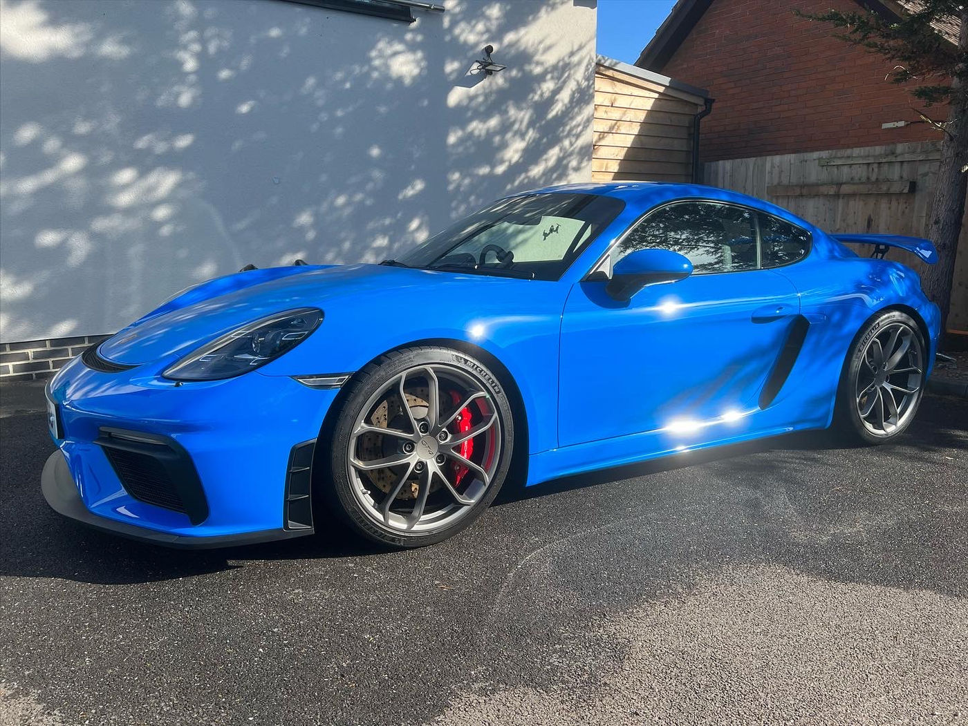 Porsche Cayman GT4 after a full detail